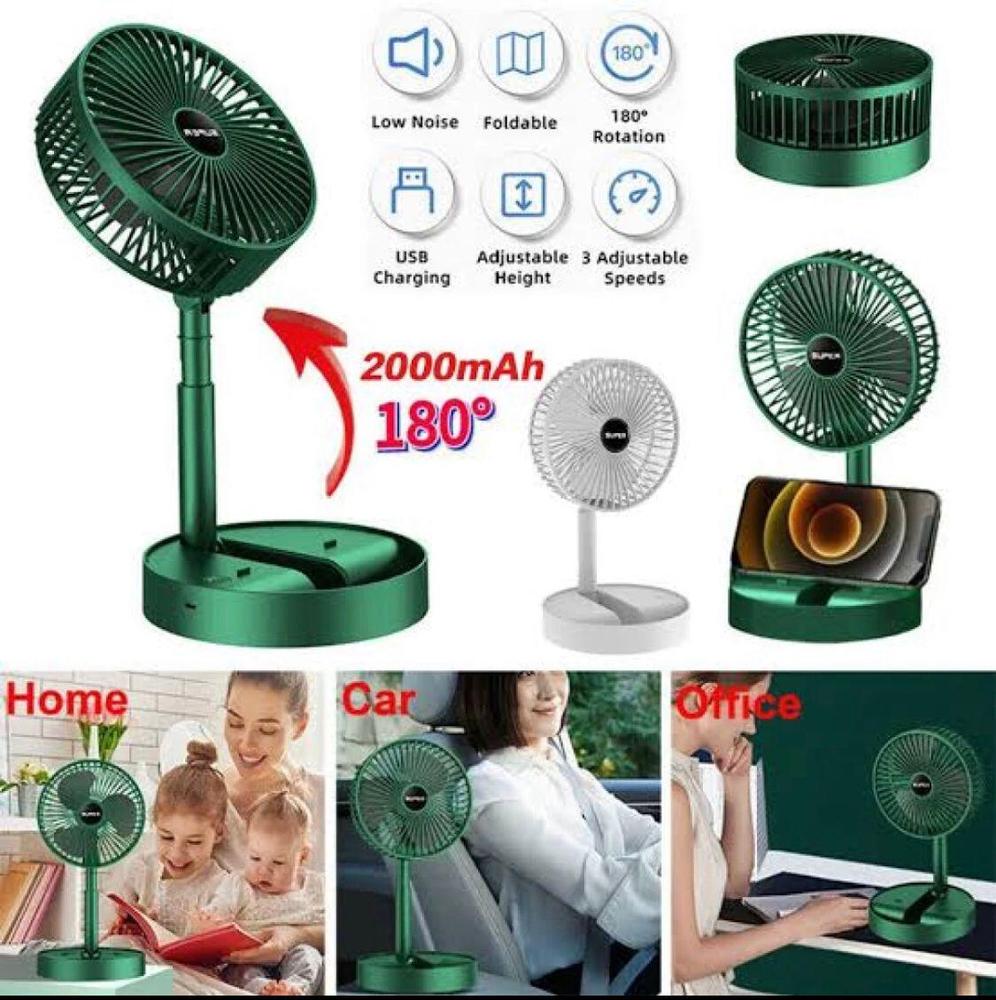 Rechargable Portable Electric Mini Fan Foldable Telescopic Fan