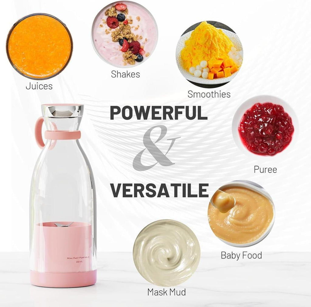 USB Chargeable Juicer Blender 6 Blades 1000ml - Portable Juicer
