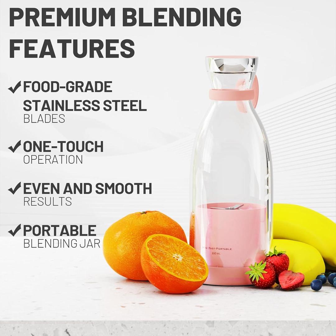 USB Chargeable Juicer Blender 6 Blades 1000ml - Portable Juicer