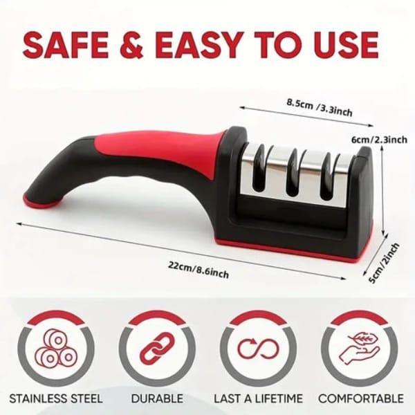 Household Knife Sharpener Kitchen Multi Functional Three Section Cutter Diamond Cutter Sharpening