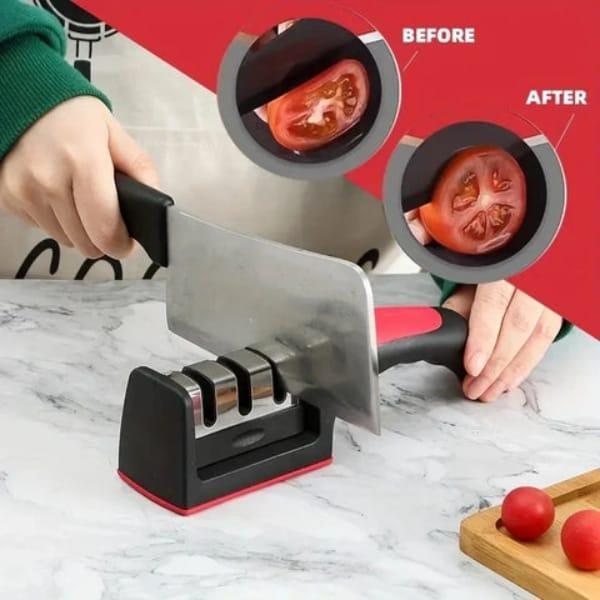 Household Knife Sharpener Kitchen Multi Functional Three Section Cutter Diamond Cutter Sharpening