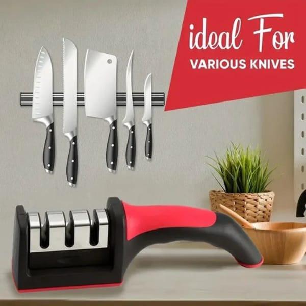 Household Knife Sharpener Kitchen Multi Functional Three Section Cutter Diamond Cutter Sharpening
