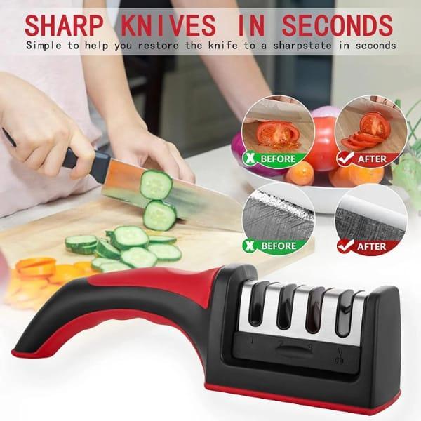 Household Knife Sharpener Kitchen Multi Functional Three Section Cutter Diamond Cutter Sharpening