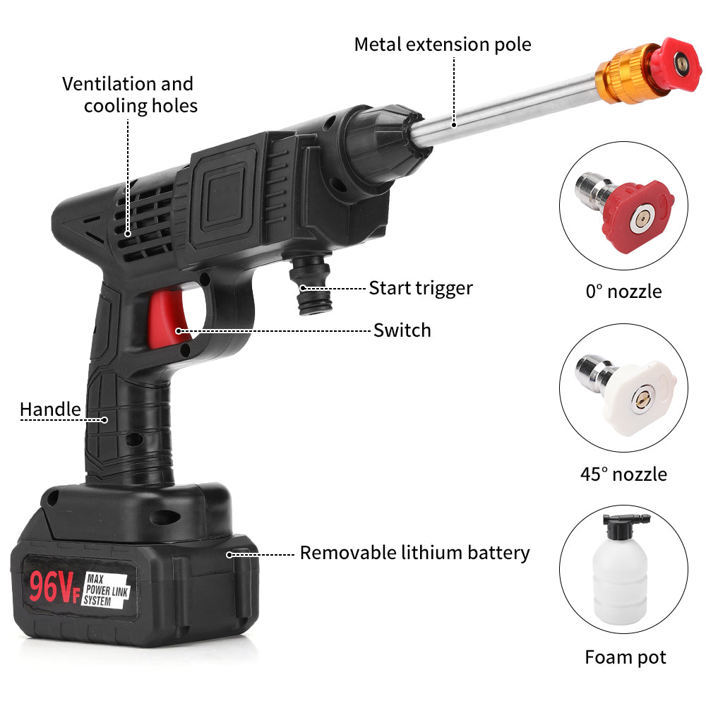 Hunted Hand  48V Wireless High Pressure Washer Gun Single Battery With Premium Box