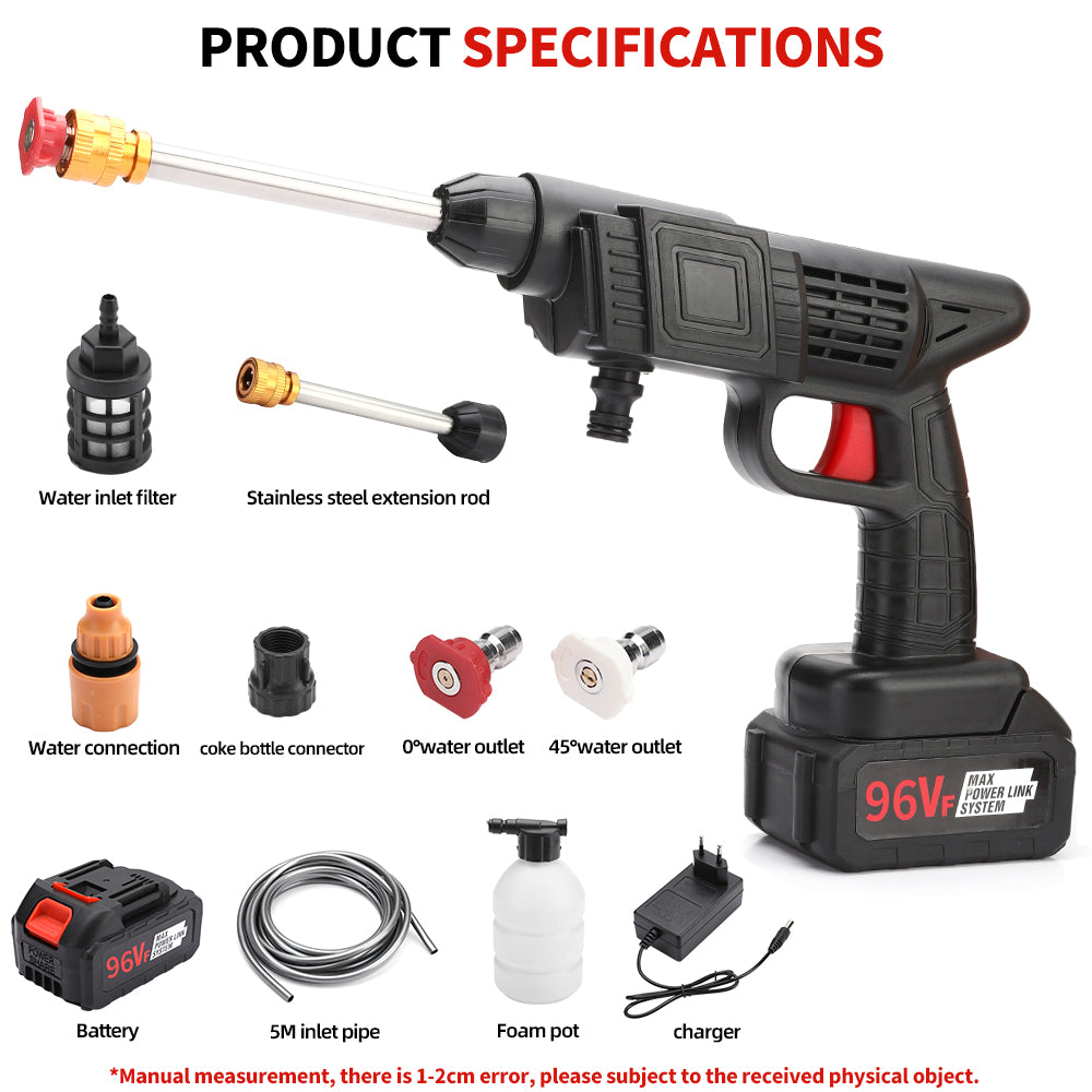 Hunted Hand  48V Wireless High Pressure Washer Gun Single Battery With Premium Box