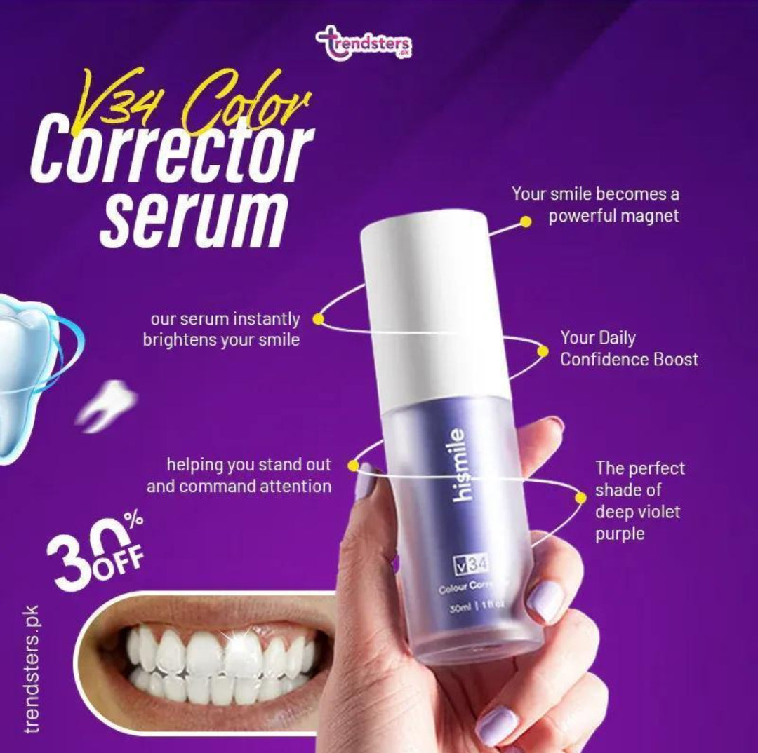 Hismile V34 Purple Whitening Toothpaste Remove Stains Reduce Yellowing Care For Teeth Gums Fresh Breath Brightening Teeth