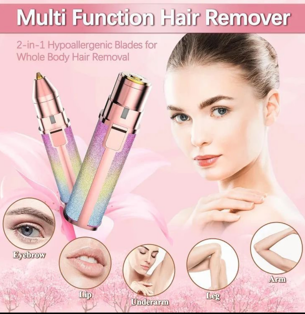2in1 Electric Eyebrow Trimmer and Shaver Rechargeable Hair Remover for All Parts.