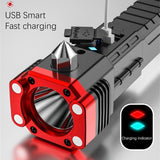 High-Power LED Flashlight  Rechargeable And Multifunctionals Water Proof With Power Bank
