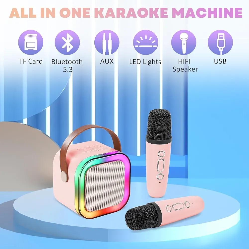 K12 Portable Speaker With Mic | Karaoke Microphone With Speaker | Portable Wireless Bluetooth Speaker