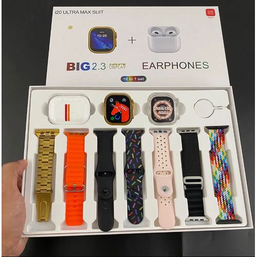 I20 Ultra Suit Max Smart watch with Free Airpords Pro 2