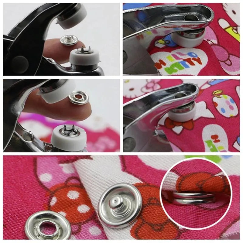 Metal Press Button Pliers Metal Sewing Prong Rings Buttons Clip Pliers DIY Clothes Tool for Sewing Leather Rivets Bags Clothes