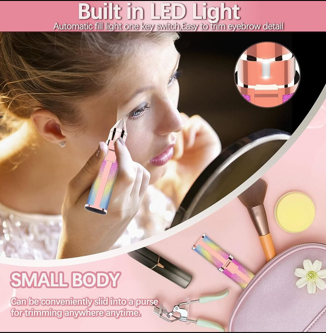 2in1 Electric Eyebrow Trimmer and Shaver Rechargeable Hair Remover for All Parts.