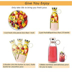 USB Chargeable Juicer Blender 6 Blades 1000ml - Portable Juicer