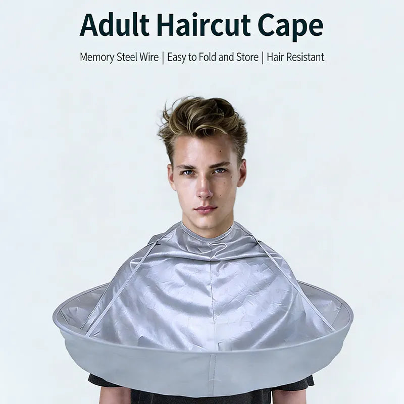 1PC Hair Cutting Cape, 3D Breathable Barber Cloak for Hair Dye, Foldable Waterproof Haircut Cloth for Home Salon Use