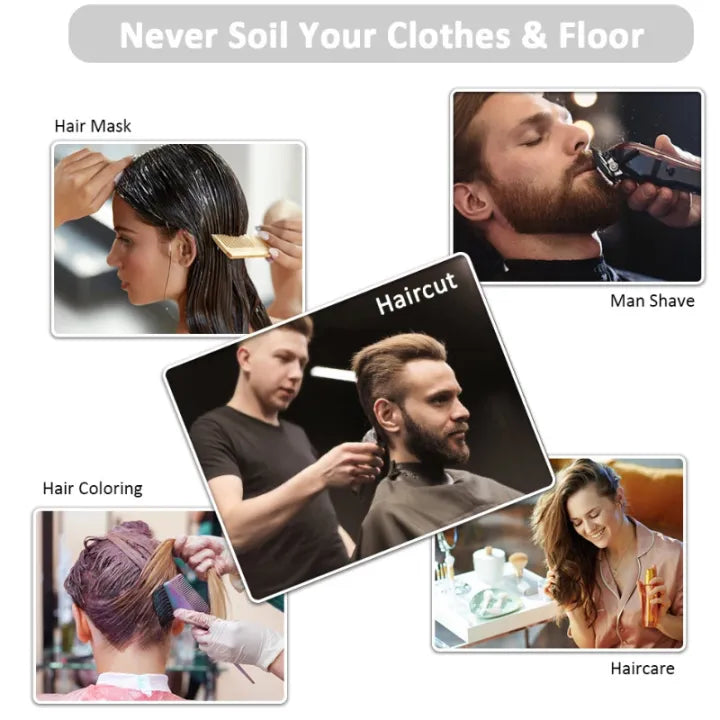 1PC Hair Cutting Cape, 3D Breathable Barber Cloak for Hair Dye, Foldable Waterproof Haircut Cloth for Home Salon Use