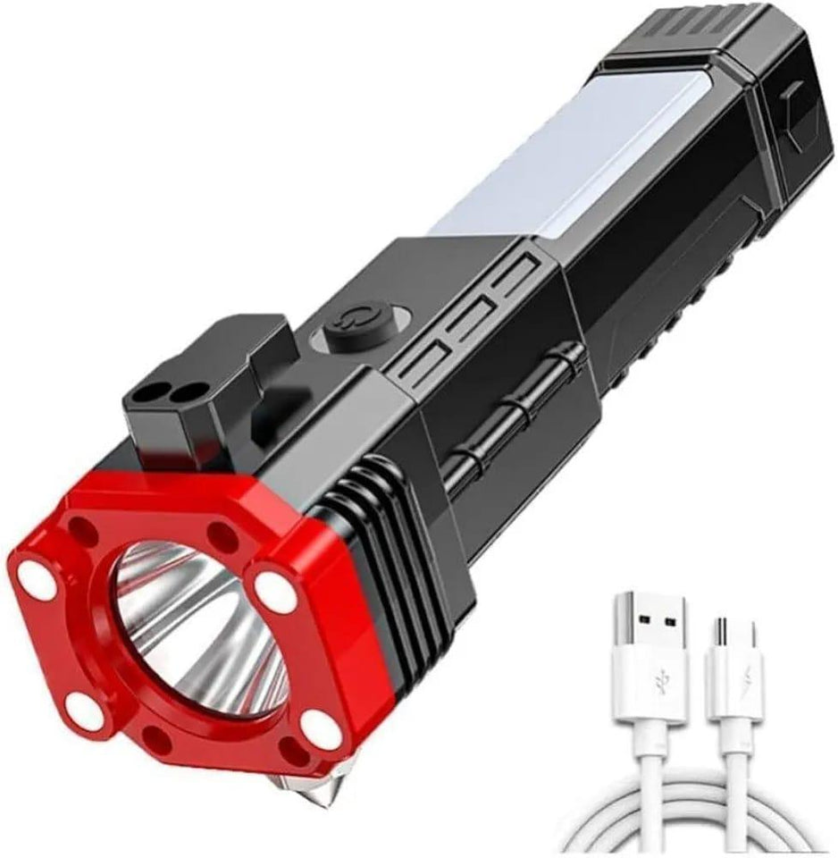 High-Power LED Flashlight  Rechargeable And Multifunctionals Water Proof With Power Bank