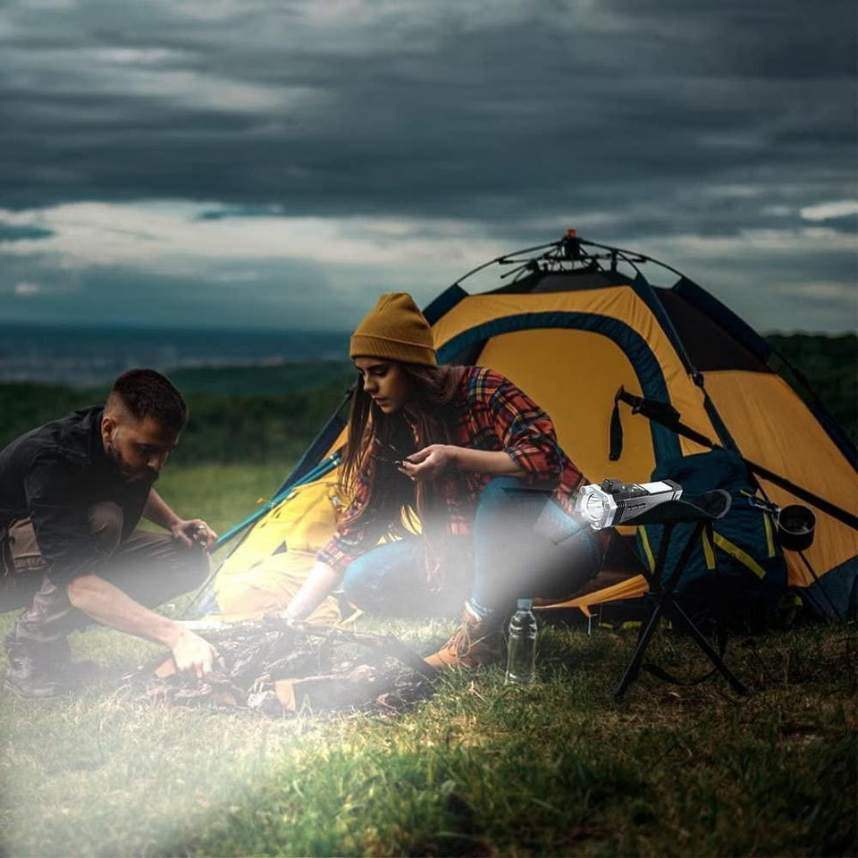 High-Power LED Flashlight  Rechargeable And Multifunctionals Water Proof With Power Bank