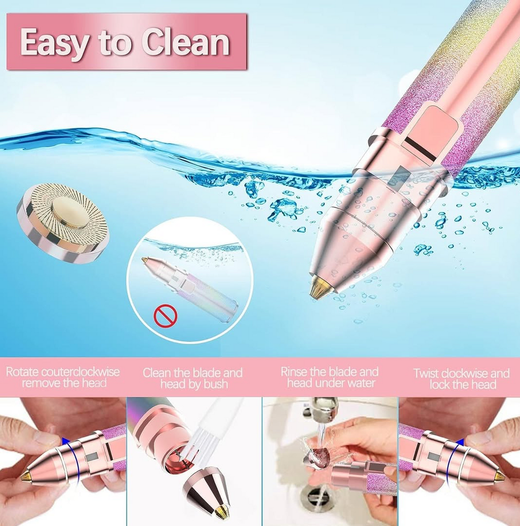 2in1 Electric Eyebrow Trimmer and Shaver Rechargeable Hair Remover for All Parts.